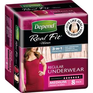 Depend REALFIT Medium Womens 8pk