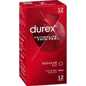 Durex Condoms Featherlite Thin Feel Regular Fit 12pk
