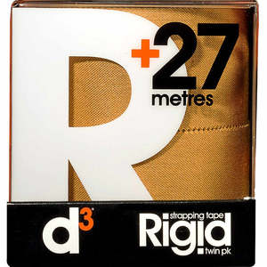 D3: D3 RIGD STRPPNG TAPE TWNPCK 38mm x 27m Beige 2pk