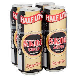 Skol Super 500ml - 4 Pack