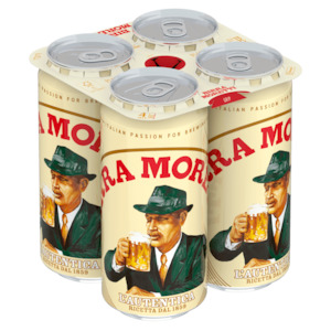 Lager: Birra Moretti Can 440ml - 4 Pack