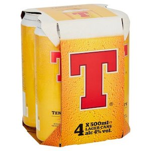 Tennent's Lager Can 500ml - 4 Pack