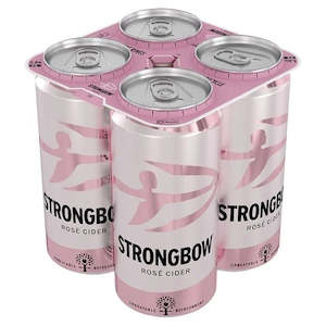 Cider: Strongbow Rose Cider Can 440ml - 4 Pack