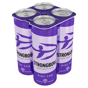 Cider: Strongbow Dark Fruit Cider Pint Can 568ml - 4 Pack
