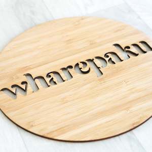 Home Decor: Te reo Māori room sign - Bamboo
