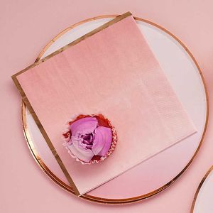 Pink & Rose Gold Napkins (8)