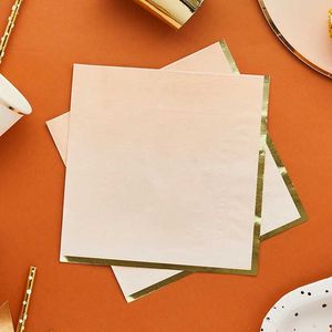 Gold & Peach Napkins (16)