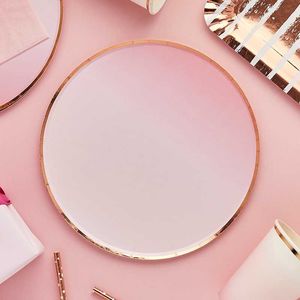 Pink & Rose Gold Party Plates (8)