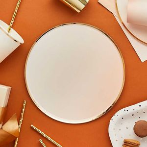Gold & Peach Party Plates (8)
