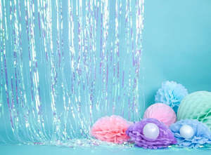 Baby Shower Decor: Party Curtain - Iridescent
