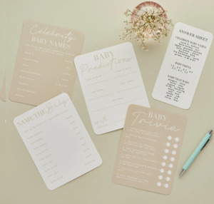Baby Shower Game Pack - 4 Games in 1 Pack!