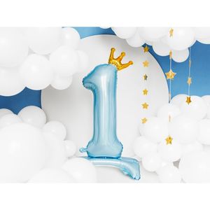 1st Birthday Standing Balloon - Blue