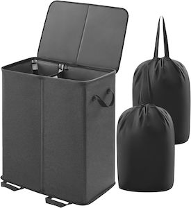 bath 1: Double Laundry Hamper with Lid and Removable Laundry Bags