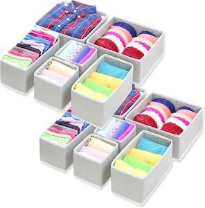 storage: Closet Storage Box, 12 Pack, Grey