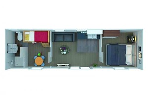 Products: 1 or 2 Brm Transportable Cabin 10m x 2.8m From per week