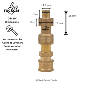 Eligible: Less Common Quick Adapter for Foam Cannons to 1/4 quick release