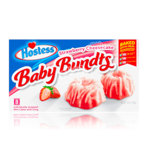AMERICAN SNACKS: Hostess Baby Bundts Strawberry Cheesecake 8 Pack