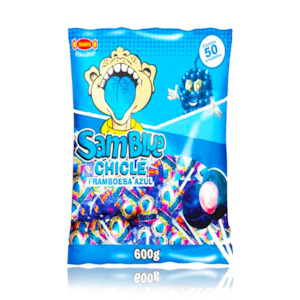 Halloween 1: Samblue Blue Mouth Painter Lollipops Bubble Gum Bag 50 Pieces