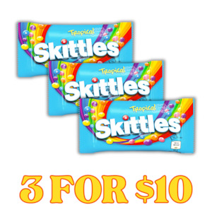 Christmas: Skittles Pouch- Tropical  (MADE IN USA) Best Before: 08/2024