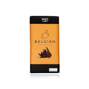 Marks Spencer: Mark & Spencer Belgian Milk Chocolate Block 180g (BB: 27/04/2024)