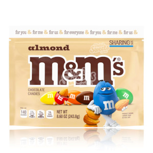 No Gift Boxes Cards: M&M's Almond Resealable Share 243.8g (BB:02/2025)