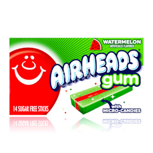 DATED-Airheads Gum Watermelon 14 Sticks (BEST BEFORE: 04/2025)