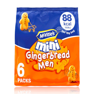 Uk Goodies: McVities Mini Gingerbread Men Pack of 6 (114g) UK Made