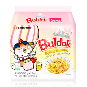 Buldak (Samyang) Ramen Noodles Hot Chicken CREAM Carbonara 700g 5PK