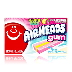 Sale: Airheads Gum Raspberry Lemonade 14 Sticks (BEST BEFORE: 05/2025)