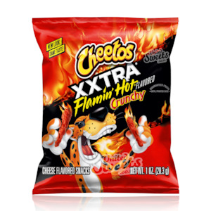 DATED-Cheetos XXTRA Flamin’ Hot Crunchy 28.3g (BEST BEFORE: 02/2025)