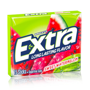 American Gum: Wrigley's Extra Sweet Watermelon Chewing Gum 15 Sticks