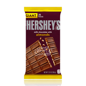 Products: Hershey's Giant Milk Chocolate ALMONDS 208g
