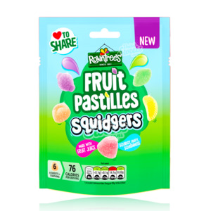 Rowntree's Fruit Pastilles Squidgers 120g (UK Made)