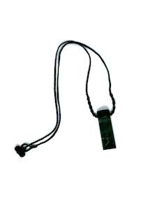 Taonga Jewellery: TOROA - Tahua Obsidian + Kawakawaka Pounamu Toki