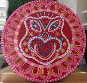 Lissy and Rudi - Wheku Tondo Series  - Red