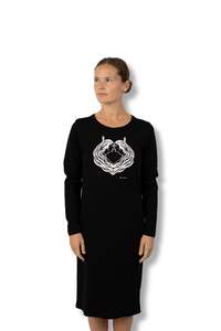 Kakahu Clothing: Māori Mermaid - Hongi Long Sleeve Dress / Women's