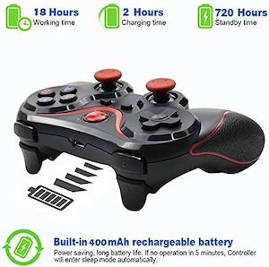 Game Accessories: T3 Wireless Bluetooth Game Controller for Android, IOS, PC & Tablet