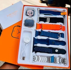 Gift Set: S100 Utra 9 Smart Watch with 7 Strap Smartwatch for Android & IOS