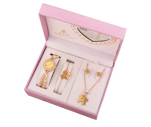 Gift Set: Women's 4pc Jewellery Ladies Gift set Watch, Neckless, Bracelet & Earing
