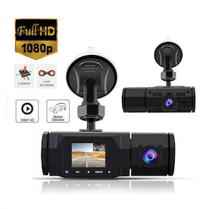 Front & Inside Dual Lens Dash Cam HD, Car DVR Recorder Camera