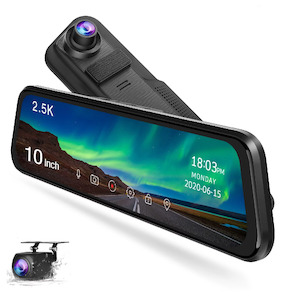 Car Accessories: Front N Rear "10-INCH LARGE" Touch Screen Dual Dash Cam 1080P Car DVR Car Camera