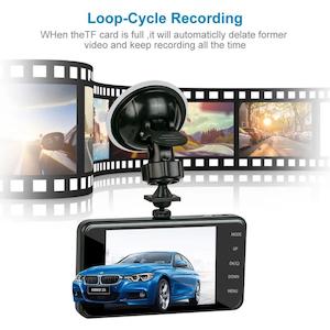 HD Touch Screen Dash Cam 4" 1080P Front/Rear Dual Lens Car DVR Recorder