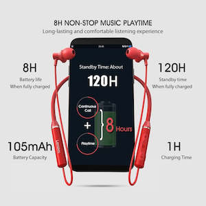 Hi Fi: Wireless Magnetick Neckband Headphone