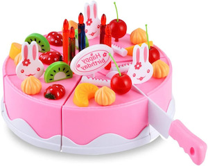 Tv Entertainment: Kids Choice 38pc Cutting Cake Set Play Making House Birthday Kids Funny Toys
