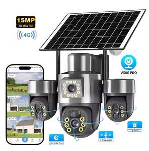 Frontpage: Triple Lens 15MP 4G SIM HD Solar Security Camera, AI Human Detection