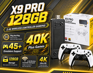 Game Accessories: New Upgraded Version X9 PRO Retro Game Stick 128GB– 40,000+ Games,45+ Emulators