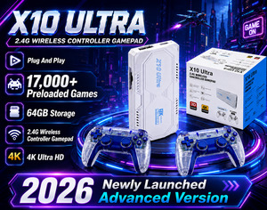 Game Accessories: 2026 Newly Launched Upgraded Version 4K Ultra HD X10 Ultra Game Stick,17K+ games