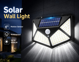 Home Appliances: LED Solar Wall Light with PIR Motion Sensor, 600LM, IP65 Waterproof