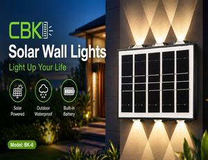 New Arrivals: Solar Wall Light 6 High-Brightness LED Lights with Up & Down Design Weatherproof