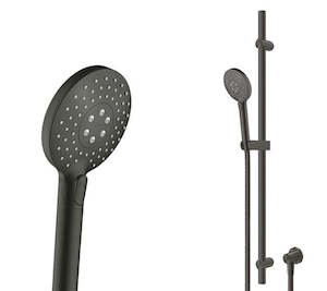 ELEMENTI SPLASH PLUS ROUND SLIDE SHOWER 900MM 3 FCT - GUN METAL